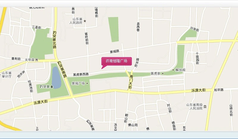 济南恒隆广场交通图