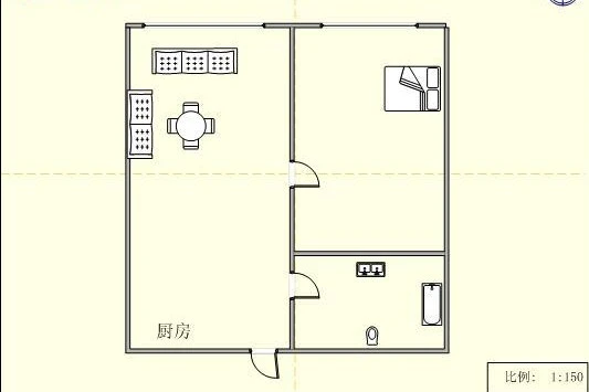 城润万家城润万家 1室户型图 1室1厅1卫1厨 0.00㎡