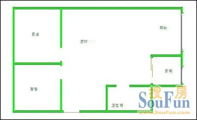 新星绿城四期新星绿城四期 2室户型图 2室1厅1卫1厨 0.00㎡