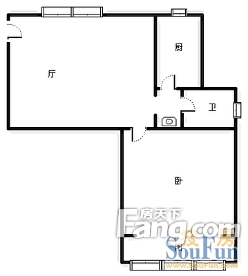 电业公寓电业公寓 户型图 1室1厅1卫1厨 0.00㎡