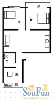 瑞金家园瑞金家园 户型 2室1厅1卫1厨 0.00㎡