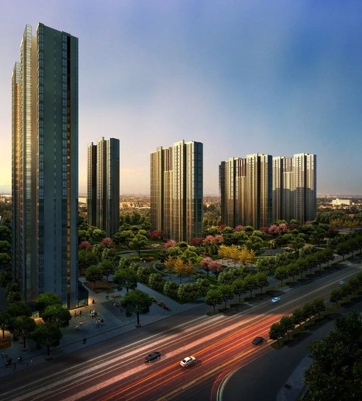 中建·国际港整体景观俯瞰效果图-傍晚
点击图片查看下一页