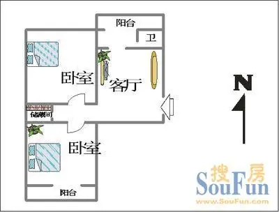 梅山苑梅山苑 户型图 2室0厅0卫0厨 0.00㎡