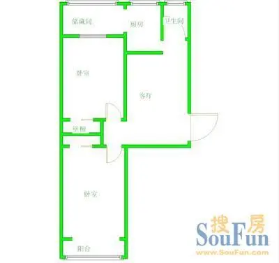 新华路街道办事处宿舍新华路街道办事处宿舍 户型图 2室0厅0卫0厨 0.00㎡