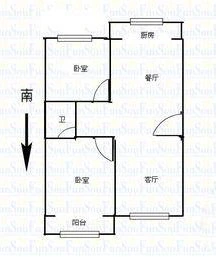 经绵里两室参考户型B 0室0厅0卫0厨 0.00㎡