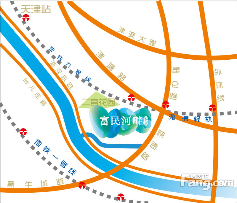 富民河畔家园交通图