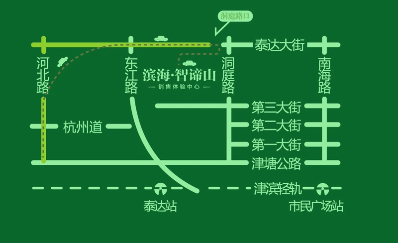 滨海智谛山交通图