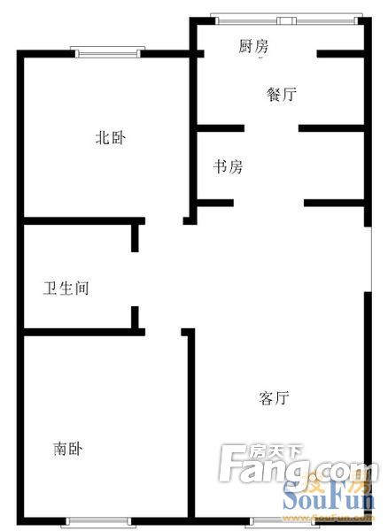 吉祥公寓沈阳 吉祥公寓 户型图 两室两厅 2室2厅1卫1厨 0.00㎡