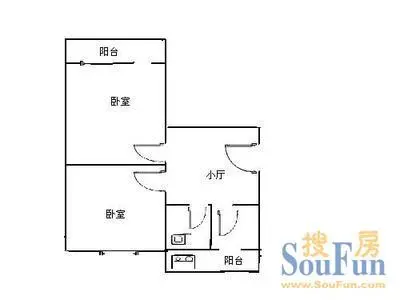 市人大宿舍光明路户型图 2室0厅0卫0厨 0.00㎡