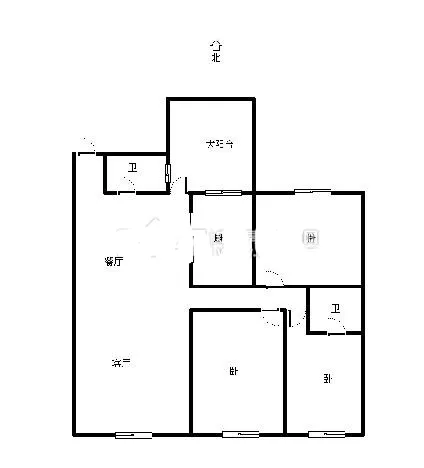 环达路桥3室2厅 户型图 &nbsp;3室2厅2卫1厨 0.00㎡