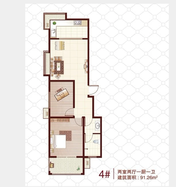 26㎡_山海嘉园户型图-日照搜房网