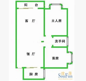 德雅公寓2室2厅 户型图 2室2厅1卫1厨 0.00㎡