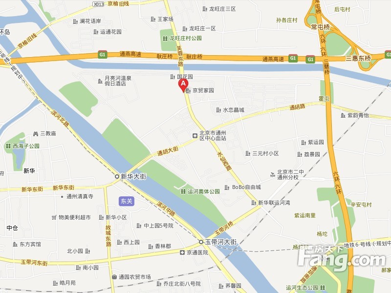 :京贸国际城交通图