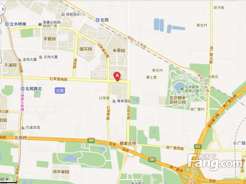 北京青年城交通图