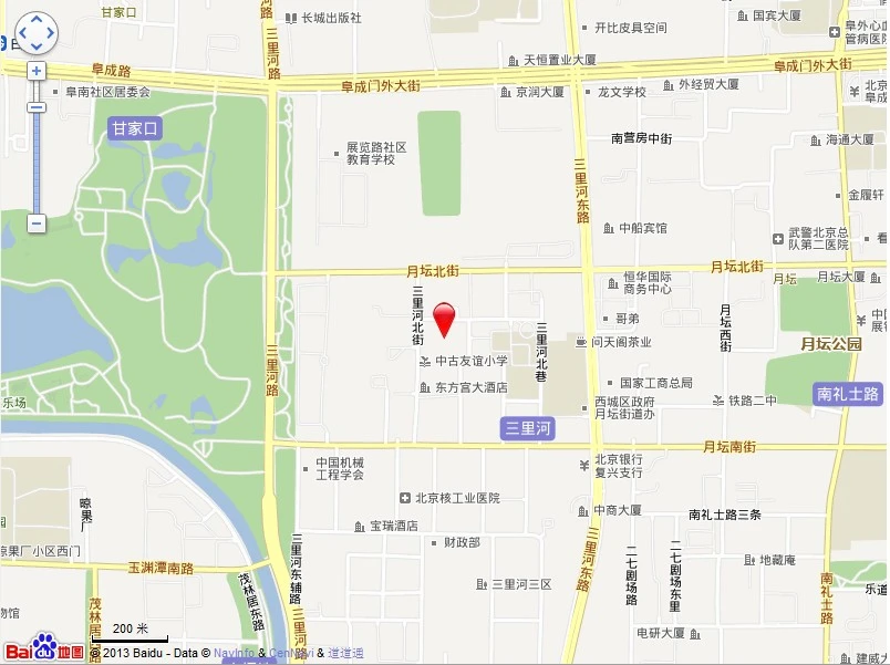 三里河一区交通图