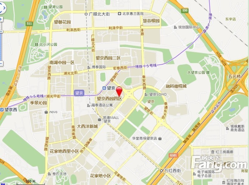 望京新城交通图