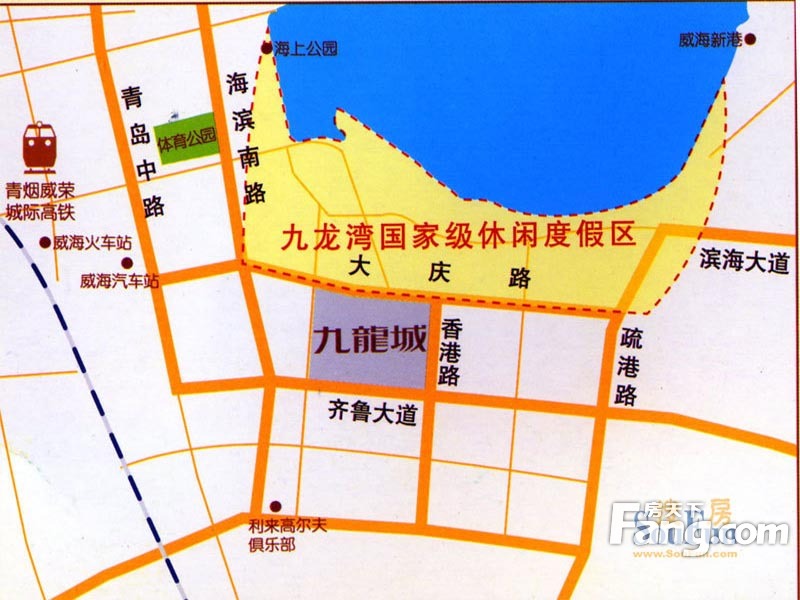 九龙城休闲公寓交通图