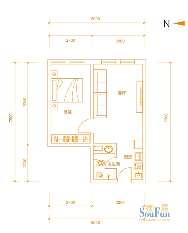 翠堤湾翠堤湾 1室1厅1卫1厨 0.00㎡