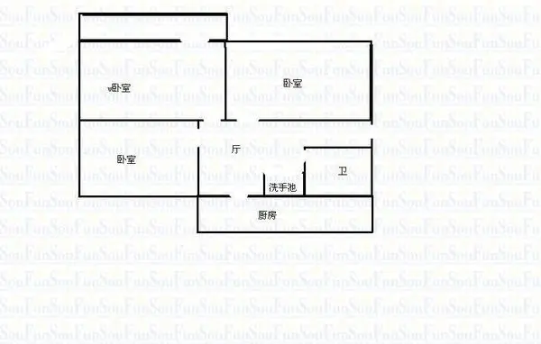 格力空调宿舍石家庄 格力空调宿舍 户型图 3室1厅1卫1厨 0.00㎡