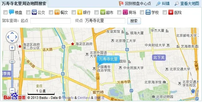 万寿寺北里交通图
