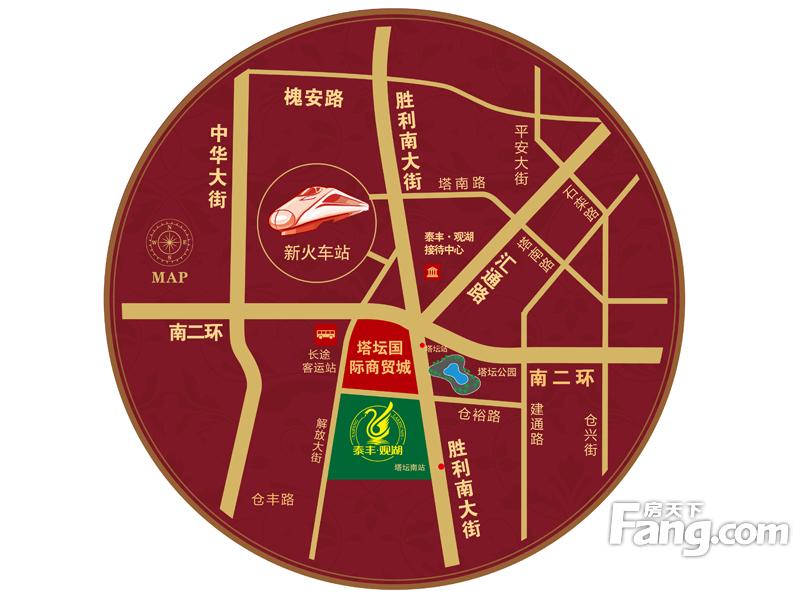 中国·石家庄·塔坛国际商贸城交通图