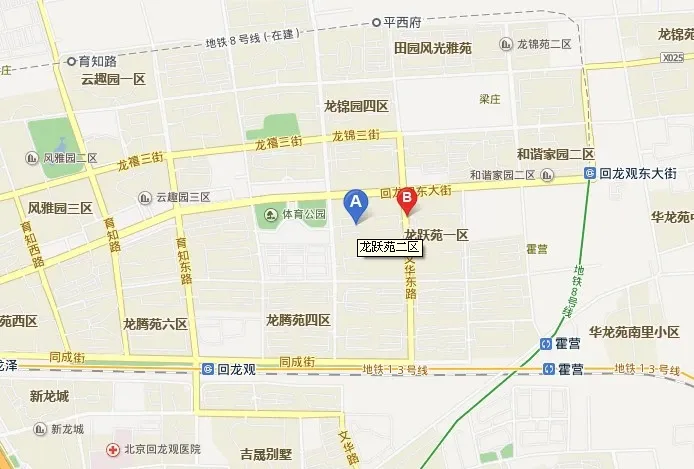 龙跃苑二区交通图