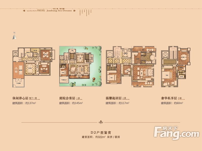 户型图:一期B区别墅D2户型