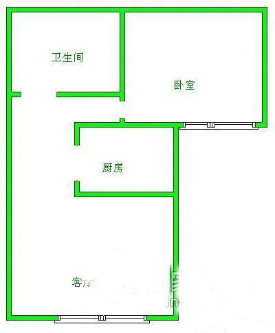 军欣家园军欣家园 户型图&nbsp;1室1厅1卫1厨 0.00㎡