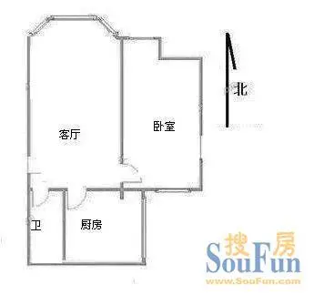 缤纷园一室一厅一厨一卫  1室1厅1卫1厨 0.00㎡