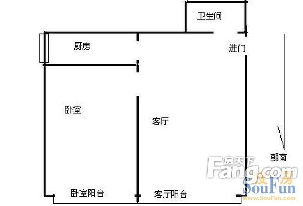 君临天下一室一厅一厨一卫  1室1厅1卫1厨 0.00㎡