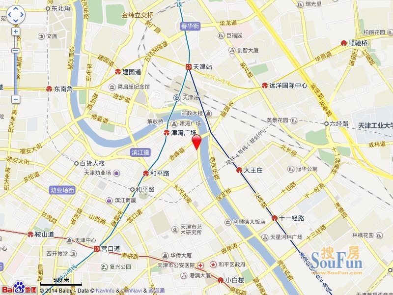 天津港湾中心交通图