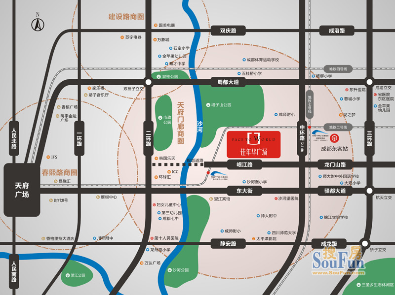 佳年华广场交通图