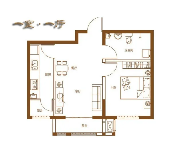 铁路金銮小区金銮小区 1室户型图&nbsp;1室1厅1卫1厨 0.00㎡