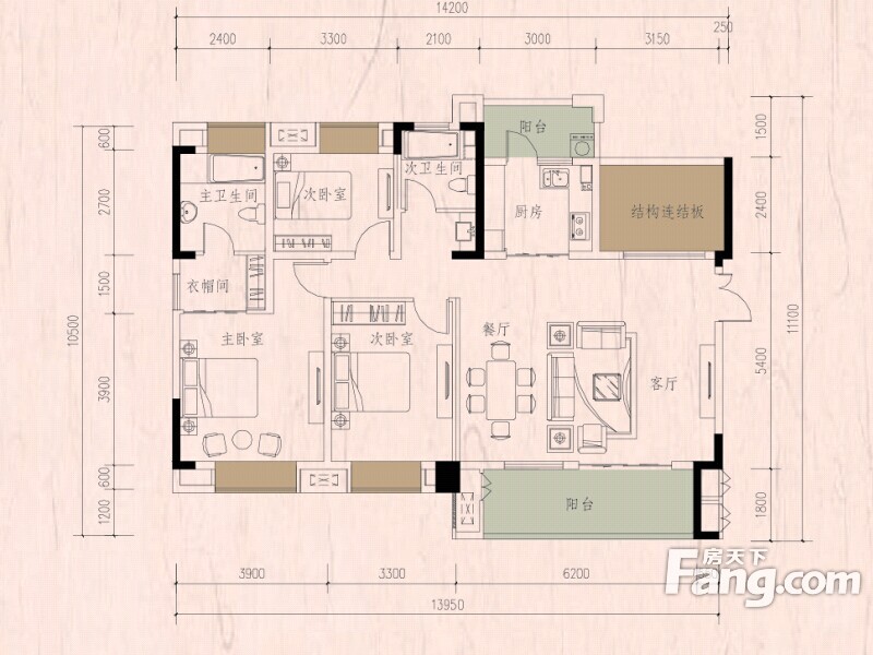 公园门口远大美域 精装三房 全套配齐拎包住干净清爽 随时看房