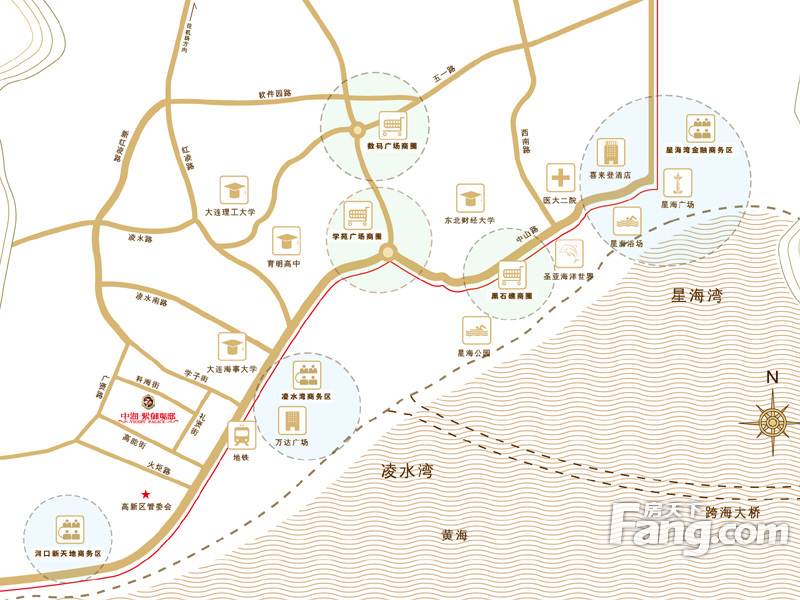 中海紫御观邸四期交通图