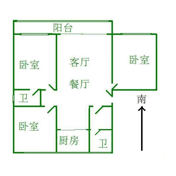 盛杰玫瑰园盛杰玫瑰园 3室 户型图 3室2厅2卫1厨 115.00㎡