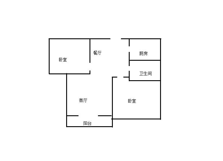 鹿锦苑鹿锦苑 2室 户型图 2室2厅1卫1厨 0.00㎡