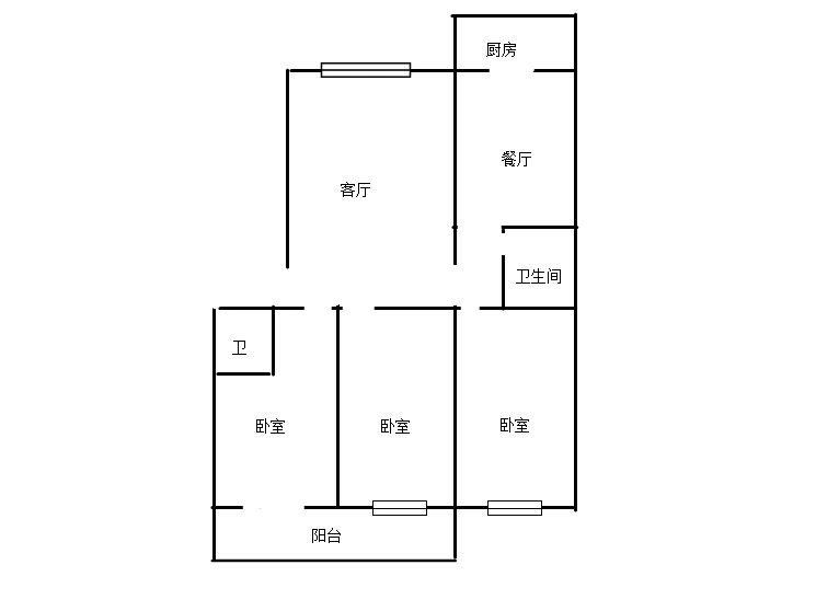 怡家花园怡家花园 3室 户型图 3室2厅2卫1厨 135.00㎡