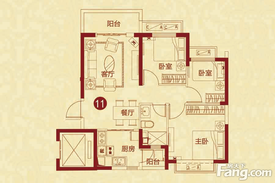 恒大绿洲户型图