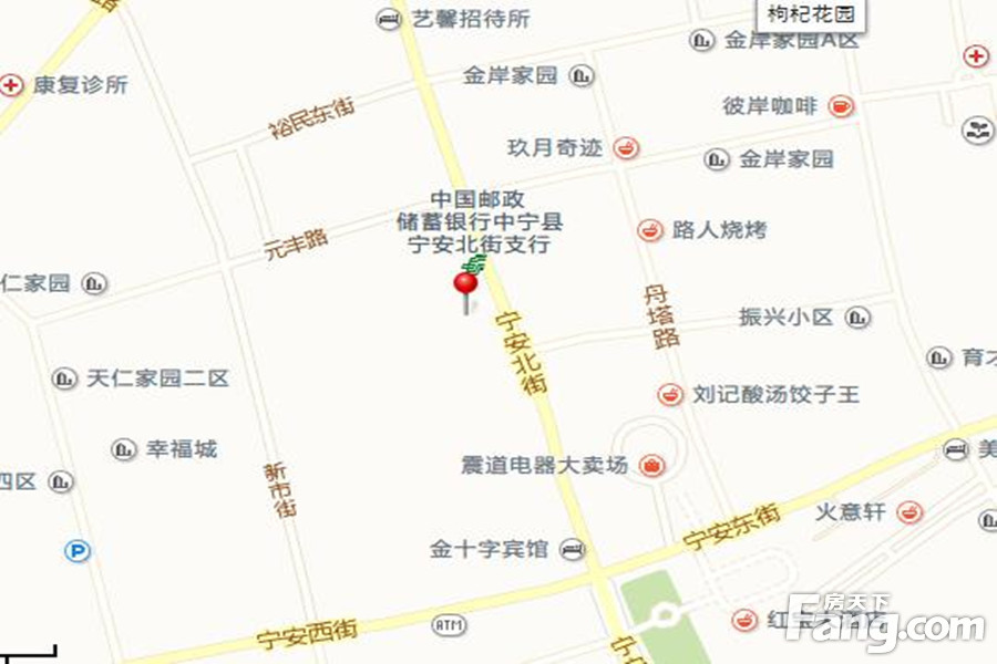 75分/5分 楼盘地址:中卫市中宁县宁安北街原城镇中学 濒临中宁主干道