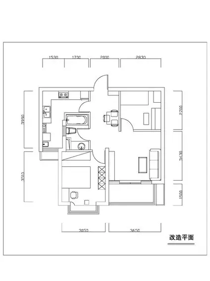 看装修高手如何把74平一房一厅改成两房两厅(组图) 看装修高手如何把74平一房一厅改成两房两厅(组图)