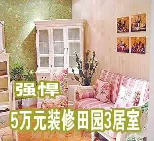 5万元装修田园3居室 热情洋溢独具特色风格