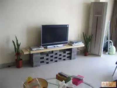彪悍新婚MM 150块砖垒出电视柜创意花架 彪悍新婚MM 150块砖垒出电视柜创意花架