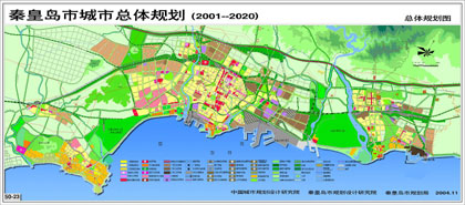 秦皇岛市城市总体规划图(2001-2020)