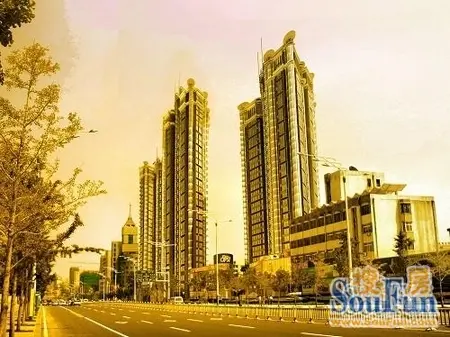 看房之御金台外立面基本完工大厦景观呈现