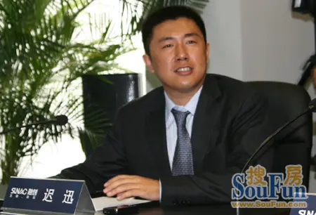 融创中国天津公司总经理迟迅接受采访(图片来源:搜房网 摄影:蒋冰)