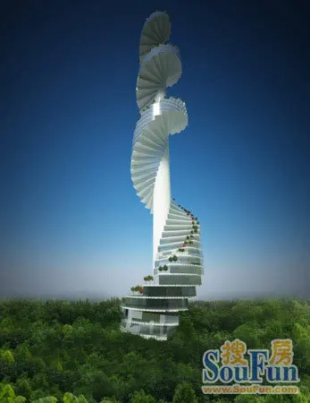 纽约螺旋楼梯摩天大厦 盘点全球最奇特的房子
