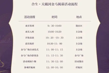 活动流程表
