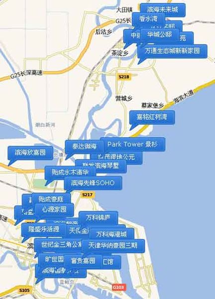 最新的统计规划中是把以前的塘沽区,大港区,汉沽区合并统称为滨海新区