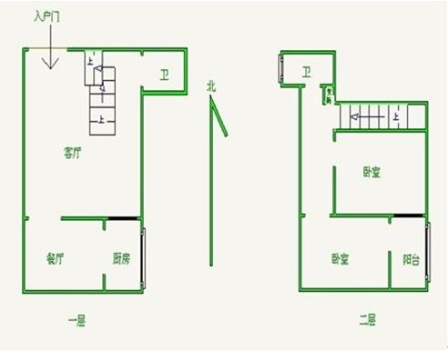 秀兰锦观城100㎡跃层户型图